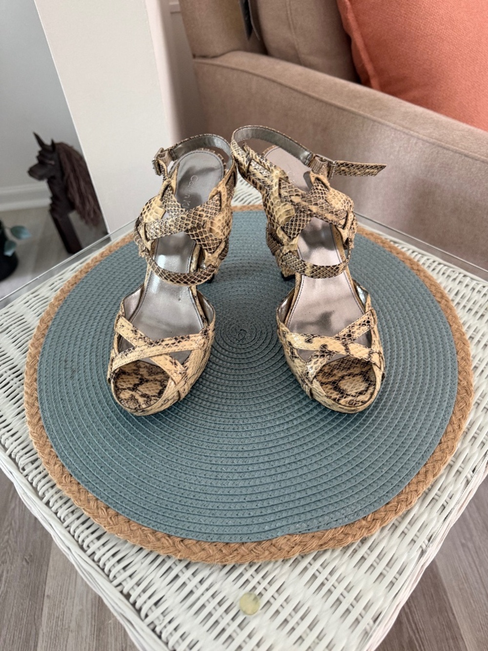 Calvin Klein "Parma" Strappy Platform Sandals